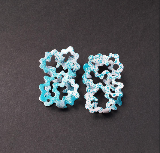 Sky Blue Clamshell Earrings