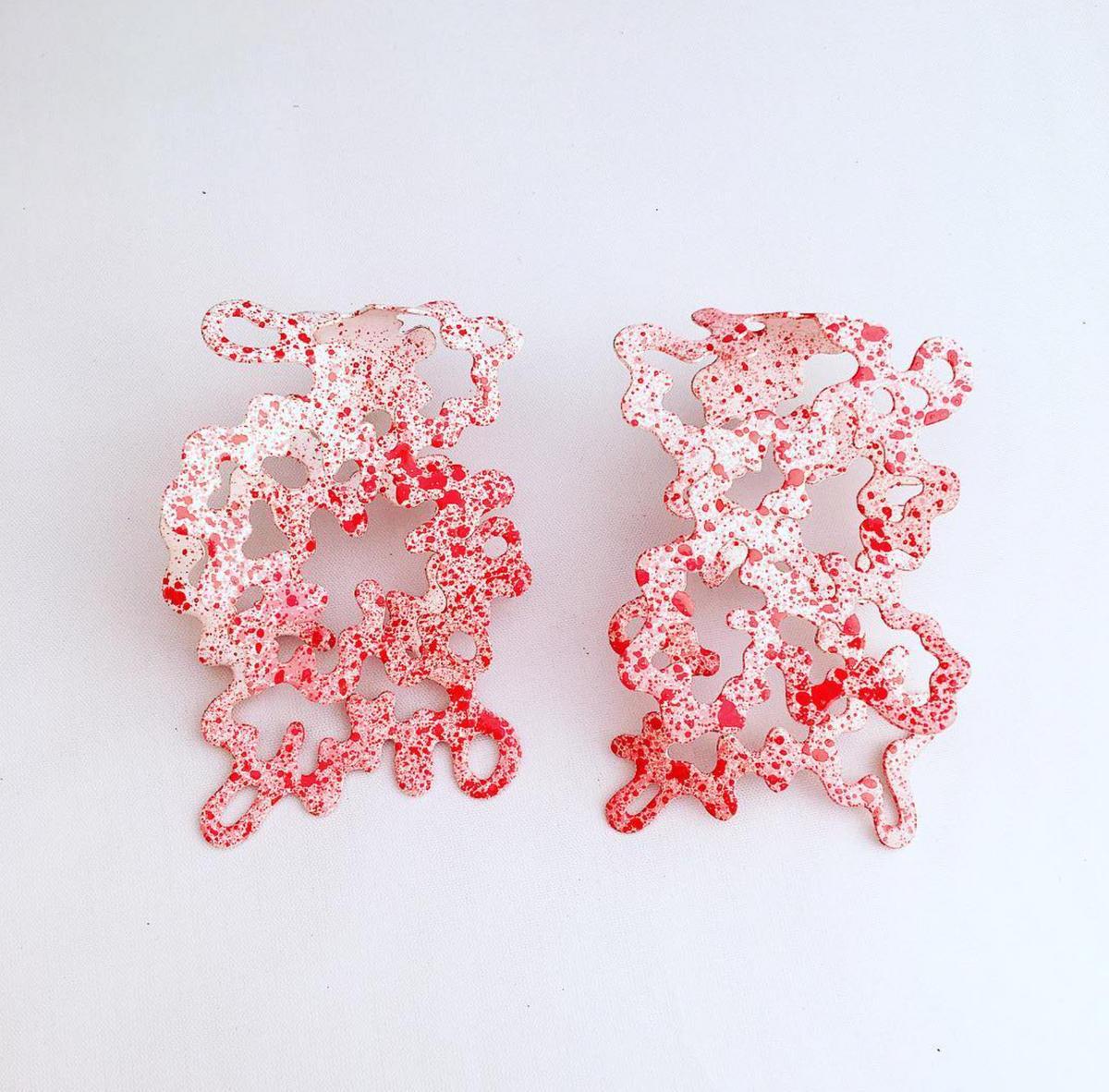Red & White Earrings