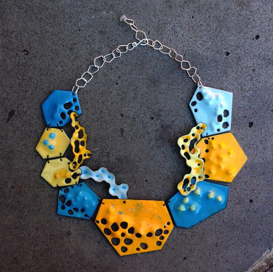 Orange & Blue Neckpiece