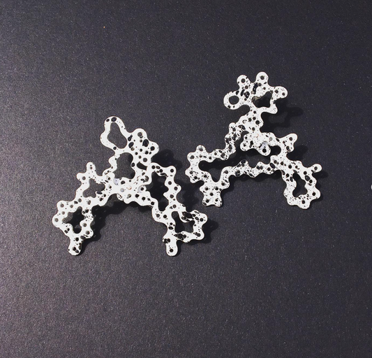 White & Black Earrings
